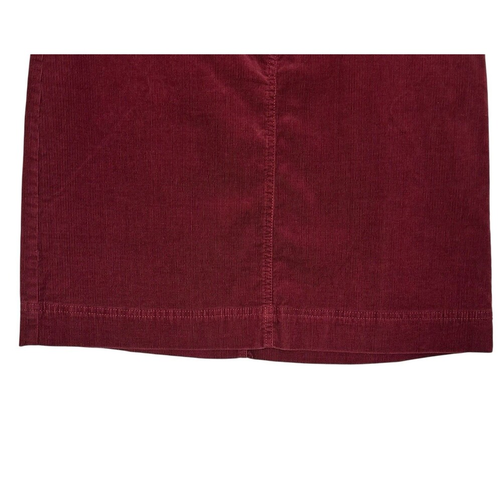 Talbots Burgundy Corduroy Mini Skirt Size 6 Preppy Cotton Stretch Hipster EUC - Picture 4 of 9